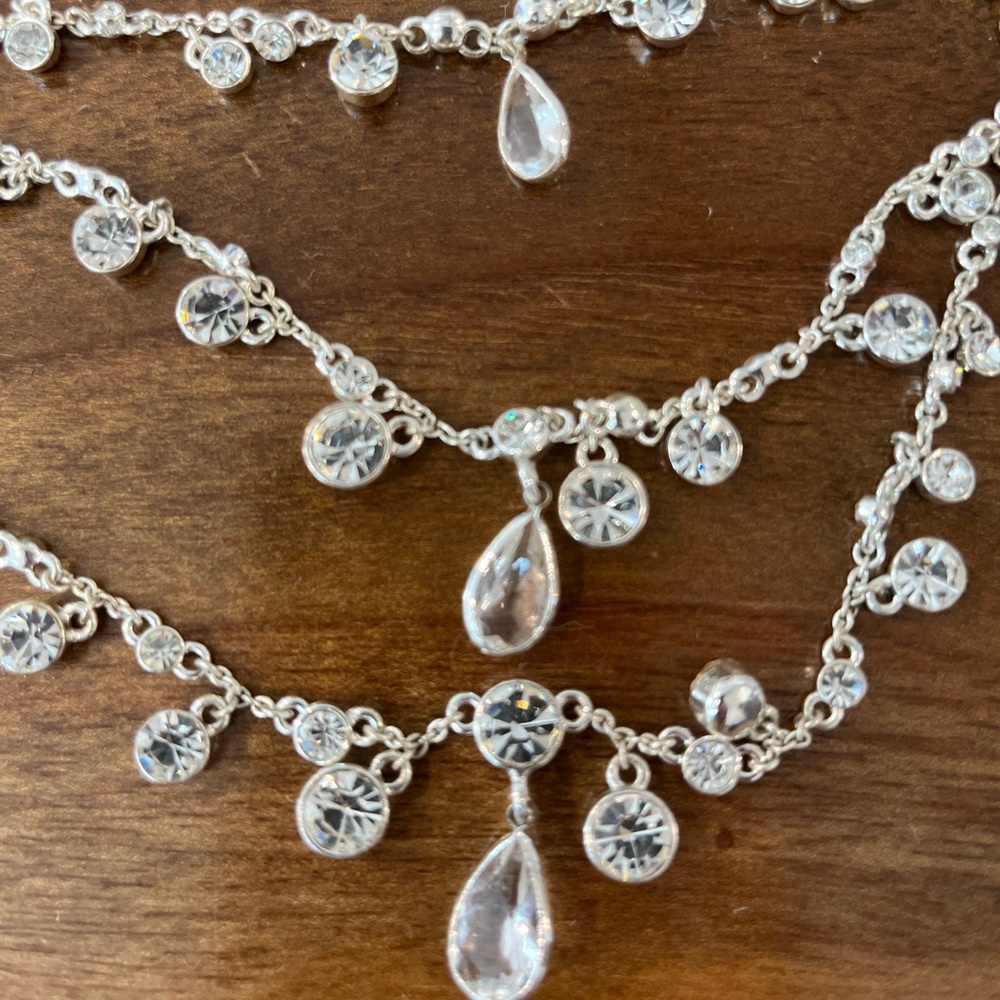 3 tier crystal necklace